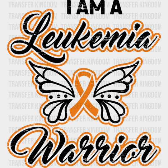 I Am A Leukemia Warrior - Leukemia DTF Transfers Adult Unisex - S & M (10’’) / Dark Color Design (See Imaging)
