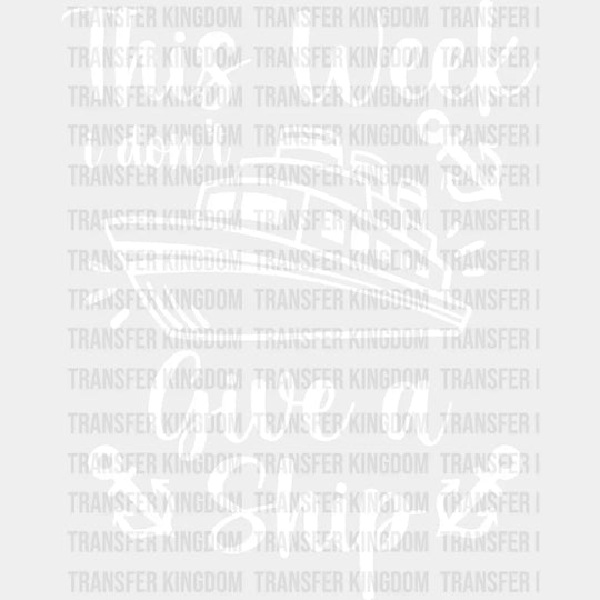 I Don’t Give A Ship - Family Cruise Dtf Heat Transfer Unisex S & M (10’’) / Light Color