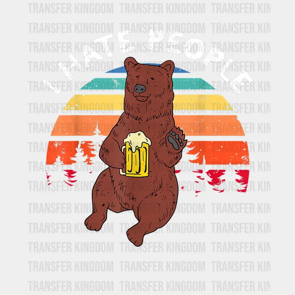 I Hate People - Funny Camping Trekking Design Dtf Heat Transfer