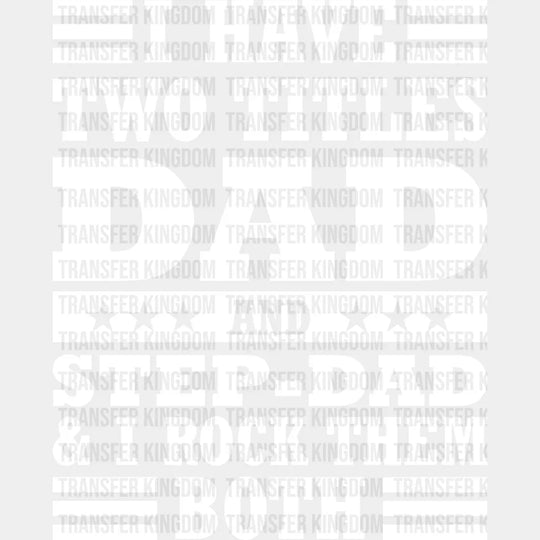 I Have Two Titles - Father’s Day Dtf Heat Transfer Unisex S & M (10’’) / Light Color Design
