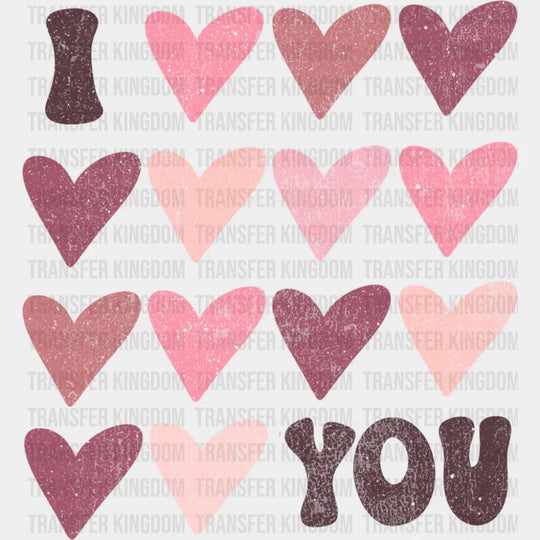 I Love You Heart Design - Valentine’s Day Dtf Transfer