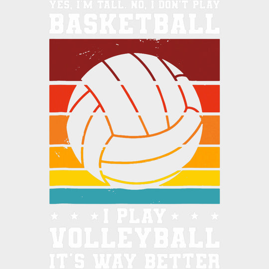 I Play Volleyball It’s Way Better - Volleyball DTF Transfers Adult Unisex - S & M (10’’) / Light Color Design (See