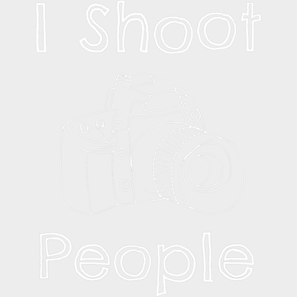 I Shoot People B&W Drawing - Photography DTF Transfers Adult Unisex - S & M (10’’) / Light Color Design (See Imaging)