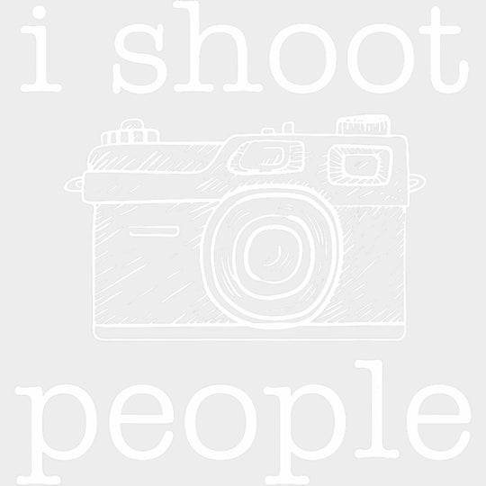 I Shoot People Retro B&W - Photography DTF Transfers Adult Unisex - S & M (10’’) / Light Color Design (See Imaging)