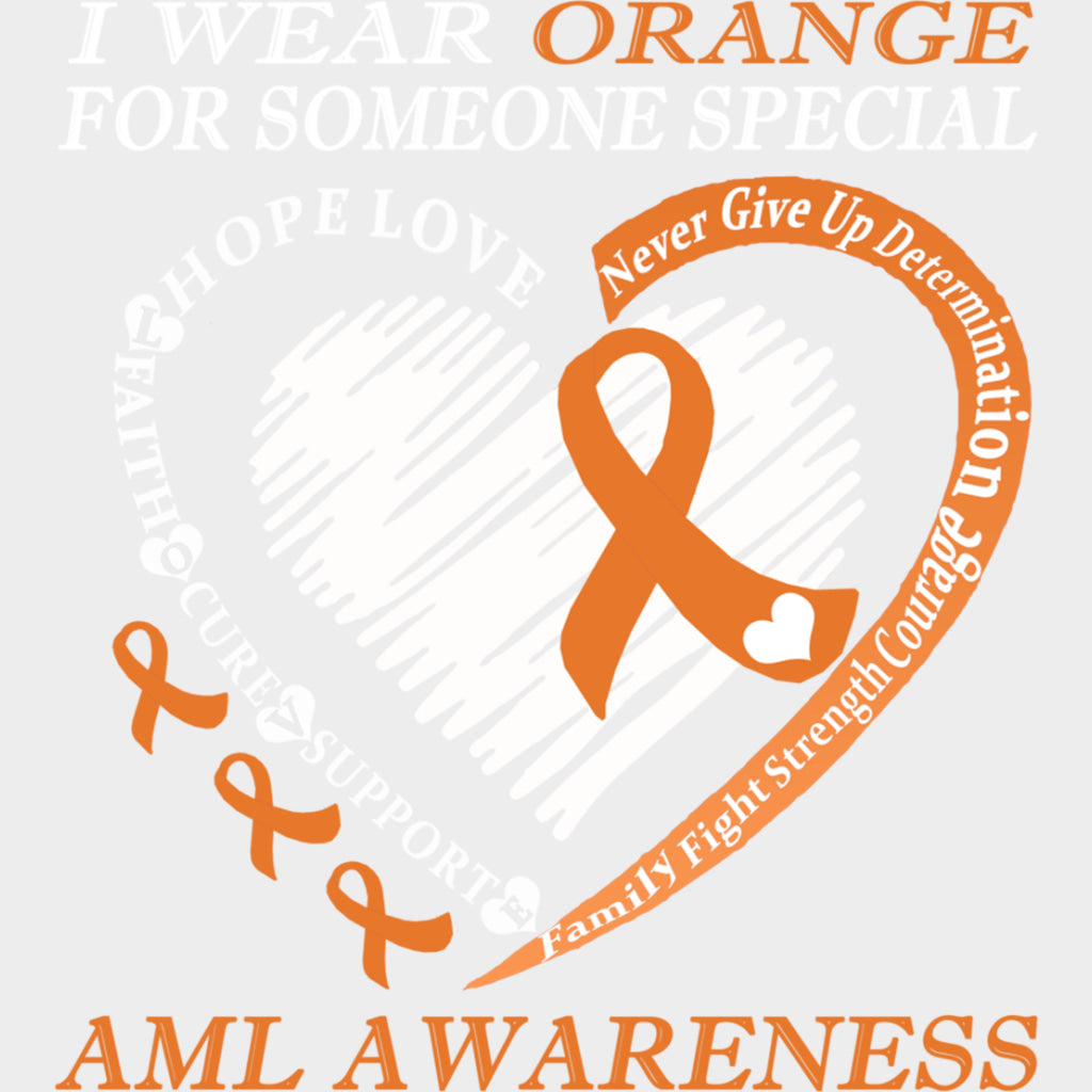 I Wear Orange For Someone Special - Leukemia DTF Transfers Adult Unisex - S & M (10’’) / Light Color Design (See