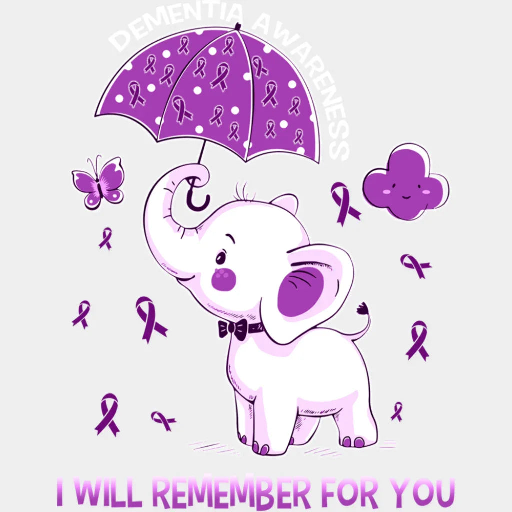 I Will Remember For You - Alzheimer’s Awareness DTF Transfer Adult Unisex - S & M (10’’) / Light Color Design (See