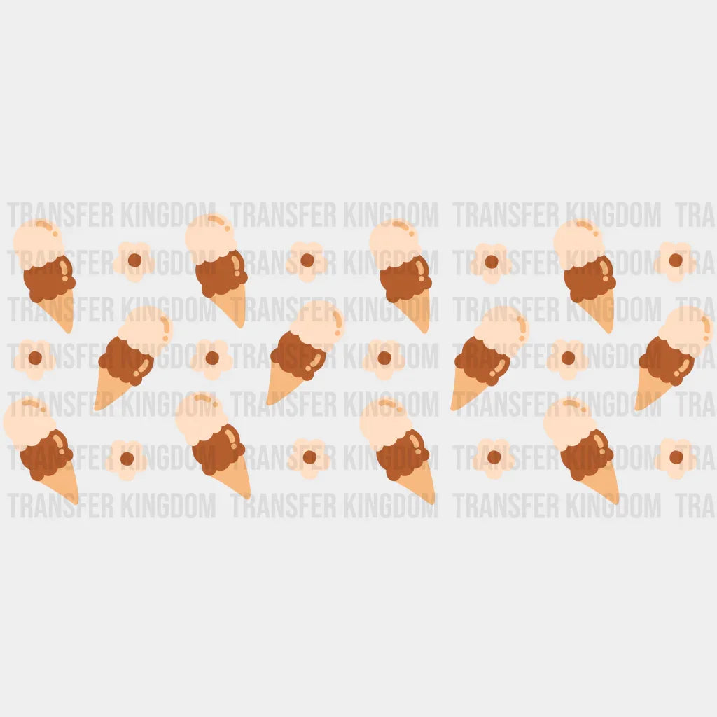 Ice Cream Uv Dtf Transfer Cup Wrap Sticker