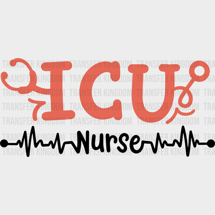 ICU Nurse, B&W ECG Line - ICU DTF Transfers