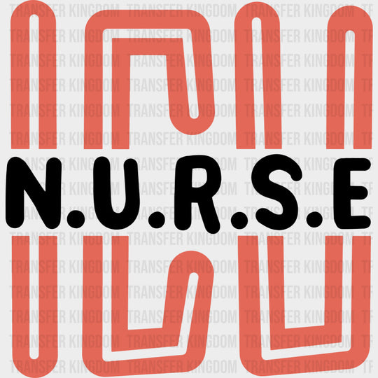ICU Nurse Orange Color - ICU DTF Transfers Adult Unisex - S & M (10’’) / Dark Color Design (See Imaging)