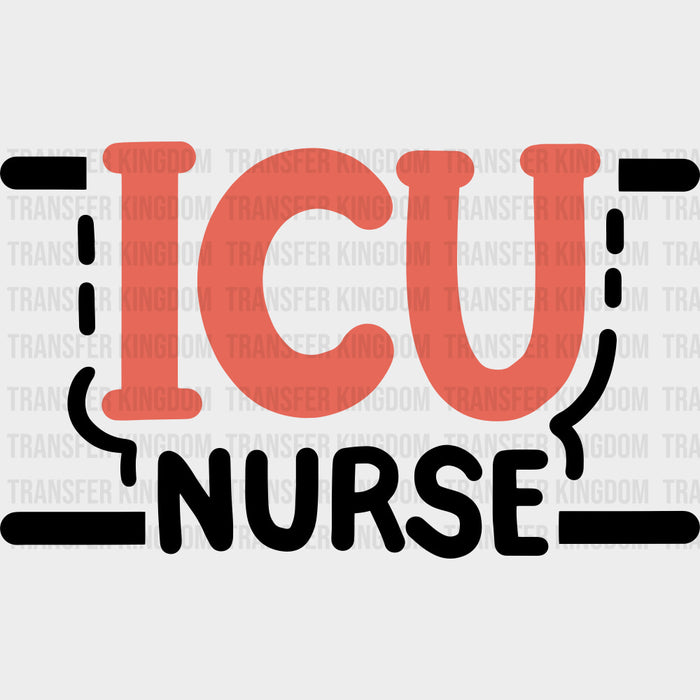 ICU Nurse Orange Design - ICU DTF Transfers