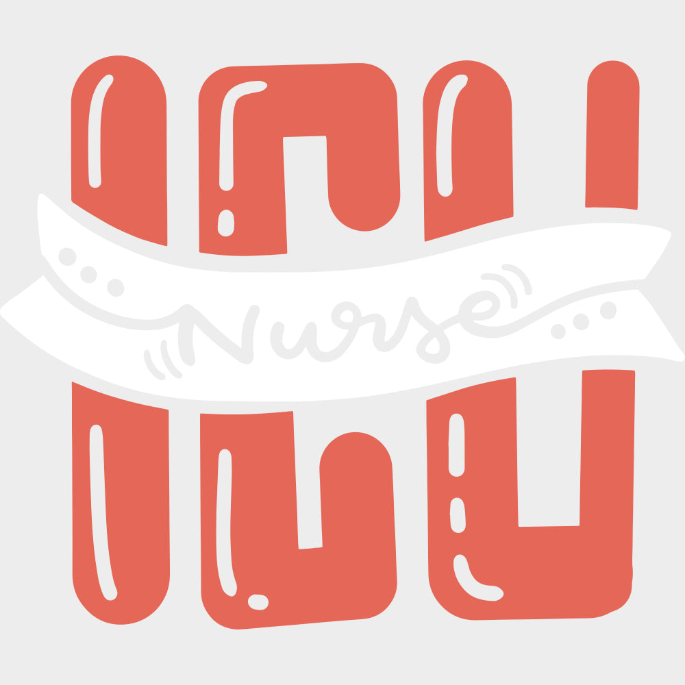 ICU Nurse Orange Letters - ICU DTF Transfers Adult Unisex - S & M (10’’) / Light Color Design (See Imaging)