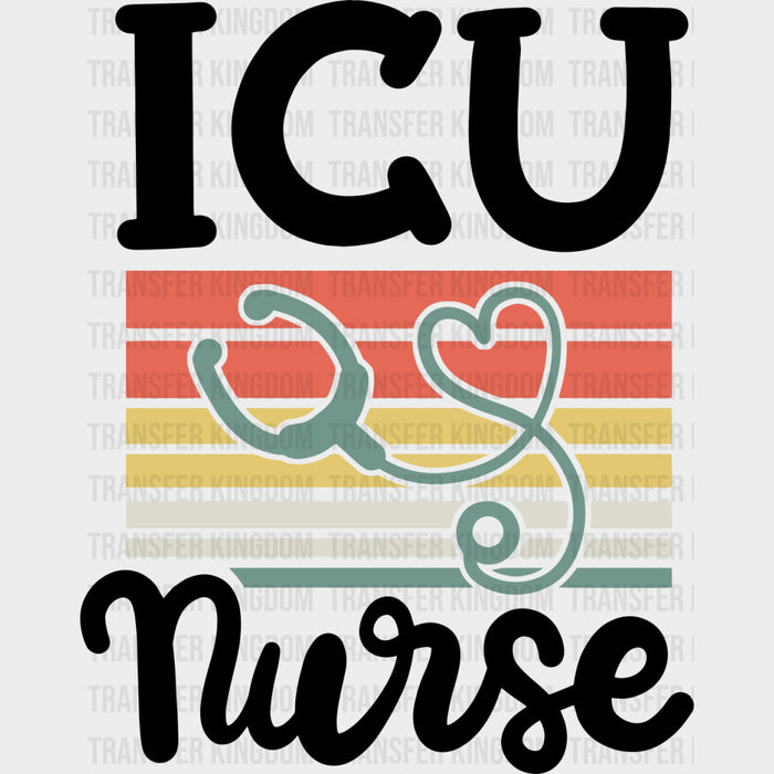 ICU Nurse, Stethoscope Teal Color - ICU DTF Transfers
