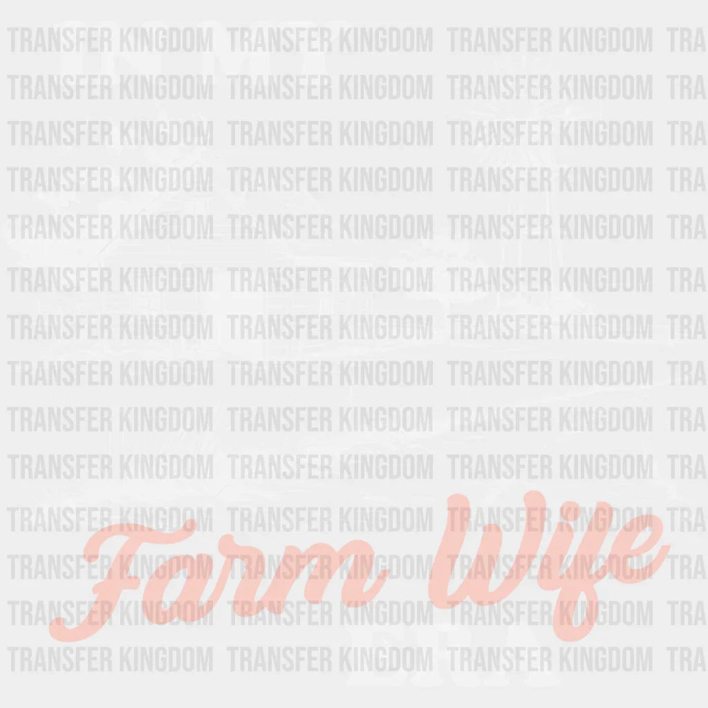 In My Farm Wife Era - Farmer Dtf Transfer Unisex S & M (10’’) / Light Color Design See Imaging
