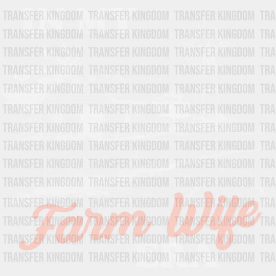In My Farm Wife Era - Farmer Dtf Transfer Unisex S & M (10’’) / Light Color Design See Imaging