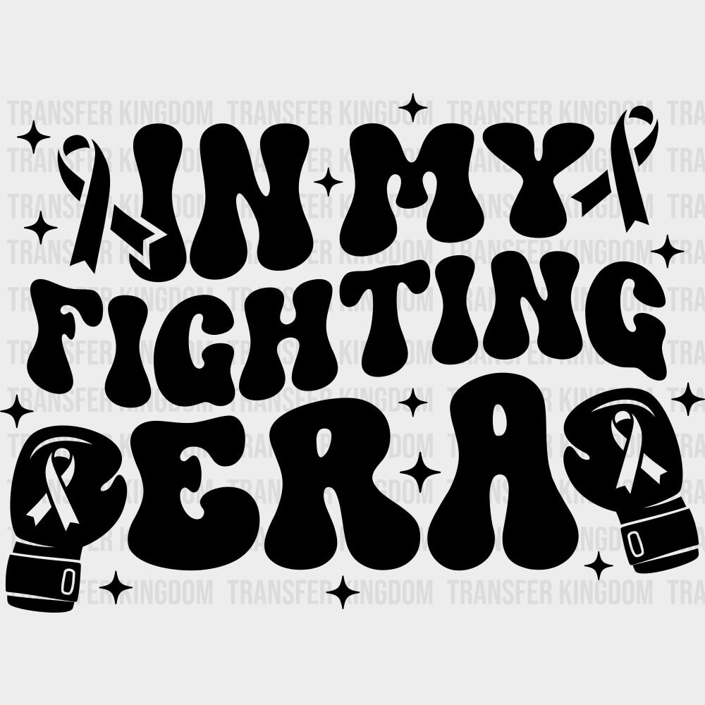 In My Fighting Era, Black, White & Purple - Lymphoma DTF Transfers transfer-kingdom Dark Color Design (See Imaging)