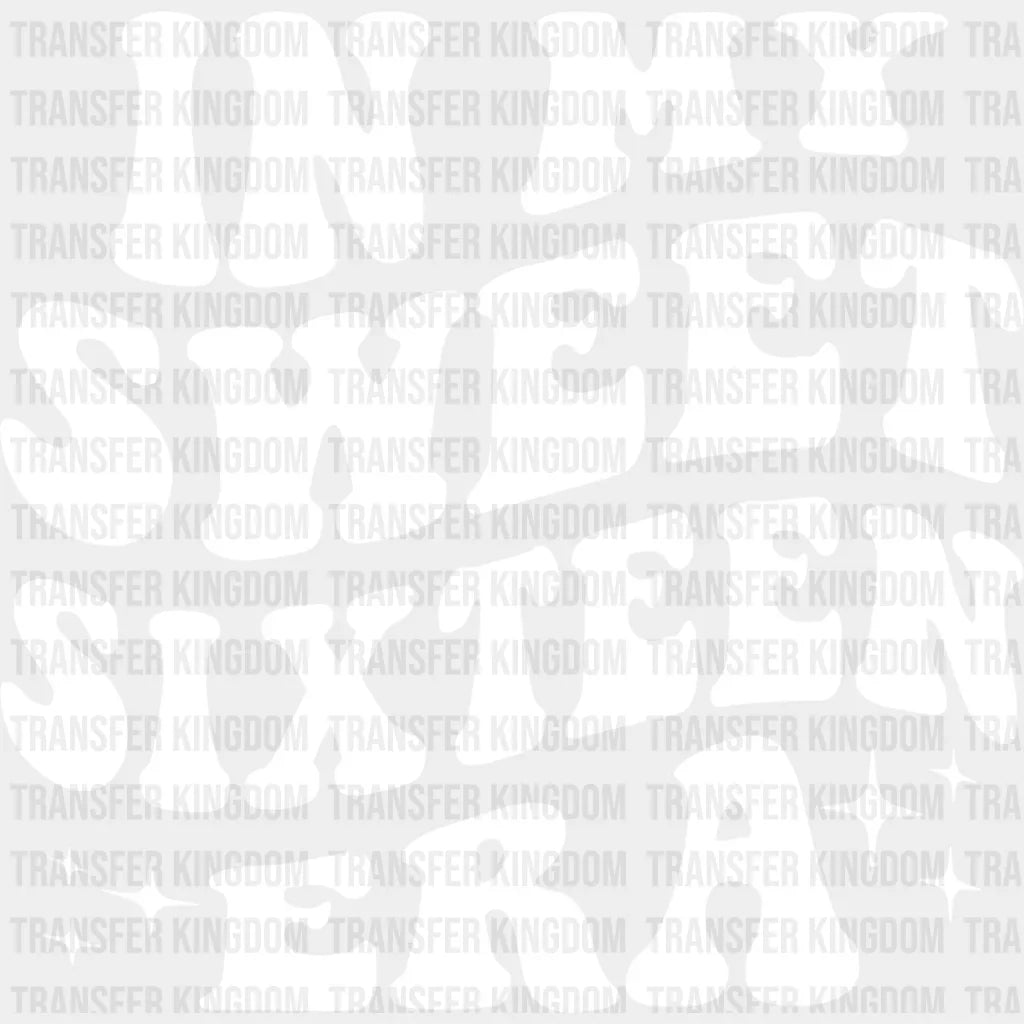 In My Sweet Sixteen Era Woobly - 16 Dtf Heat Transfer Unisex S & M (10’’) / Light Color Design