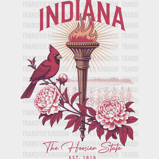Indiana The Hooiser State - States & Cities DTF Transfer