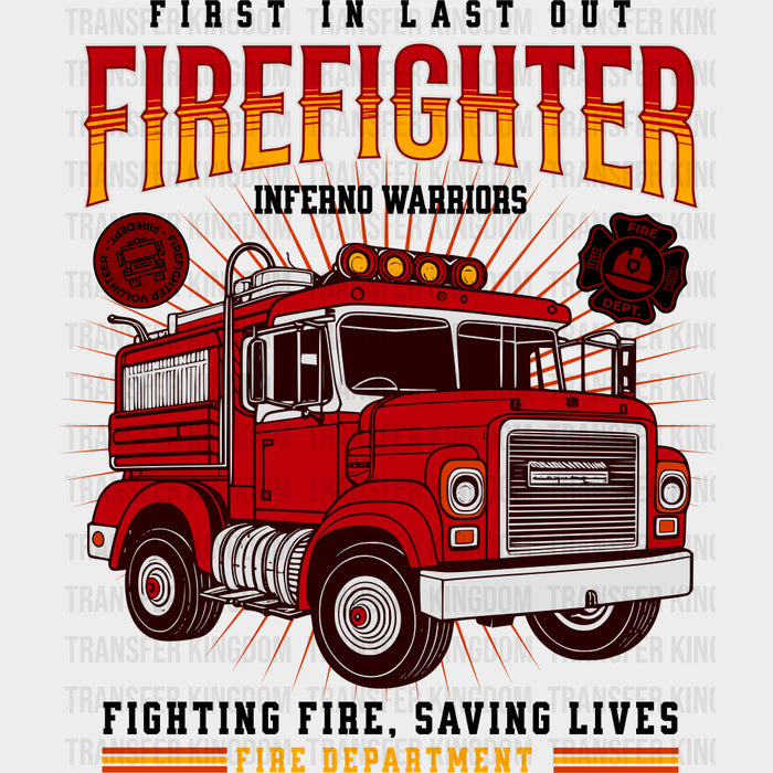 Inferno Warriors, Fighthing Fire, Saving Lives - Fire Department DTF Transfers