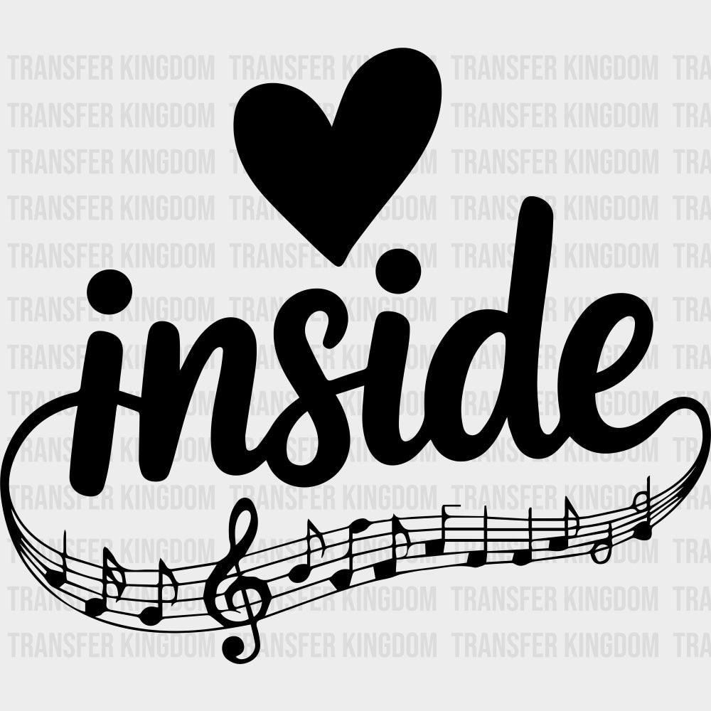 Inside - Music DTF Transfers - Adult Unisex - S & M (10’’) / Dark Color Design (See Imaging)