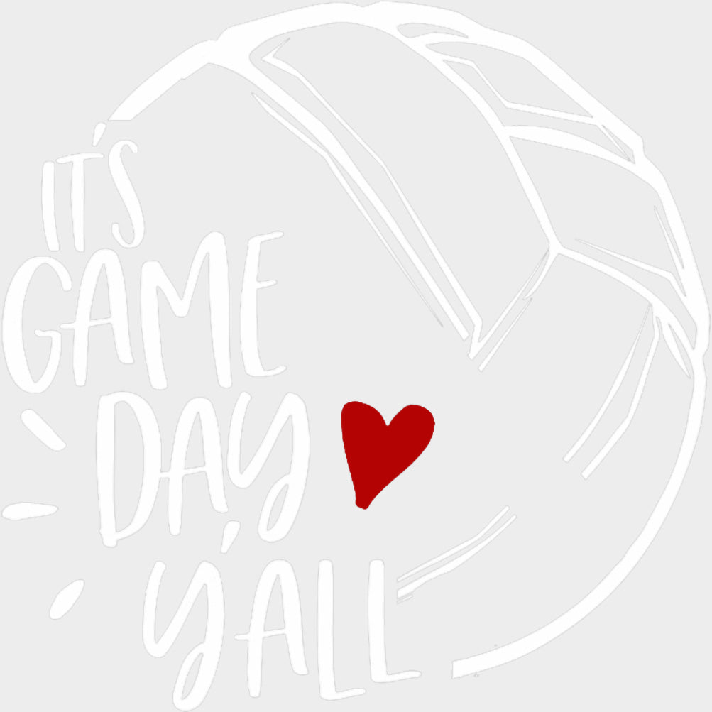 It’s Game Day Y’all - Volleyball DTF Transfers Adult Unisex - S & M (10’’) / Light Color Design (See Imaging)