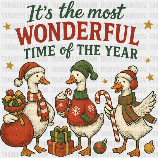 It’s The Most Wonderful Time Of The Year Geese - Christmas DTF Transfer