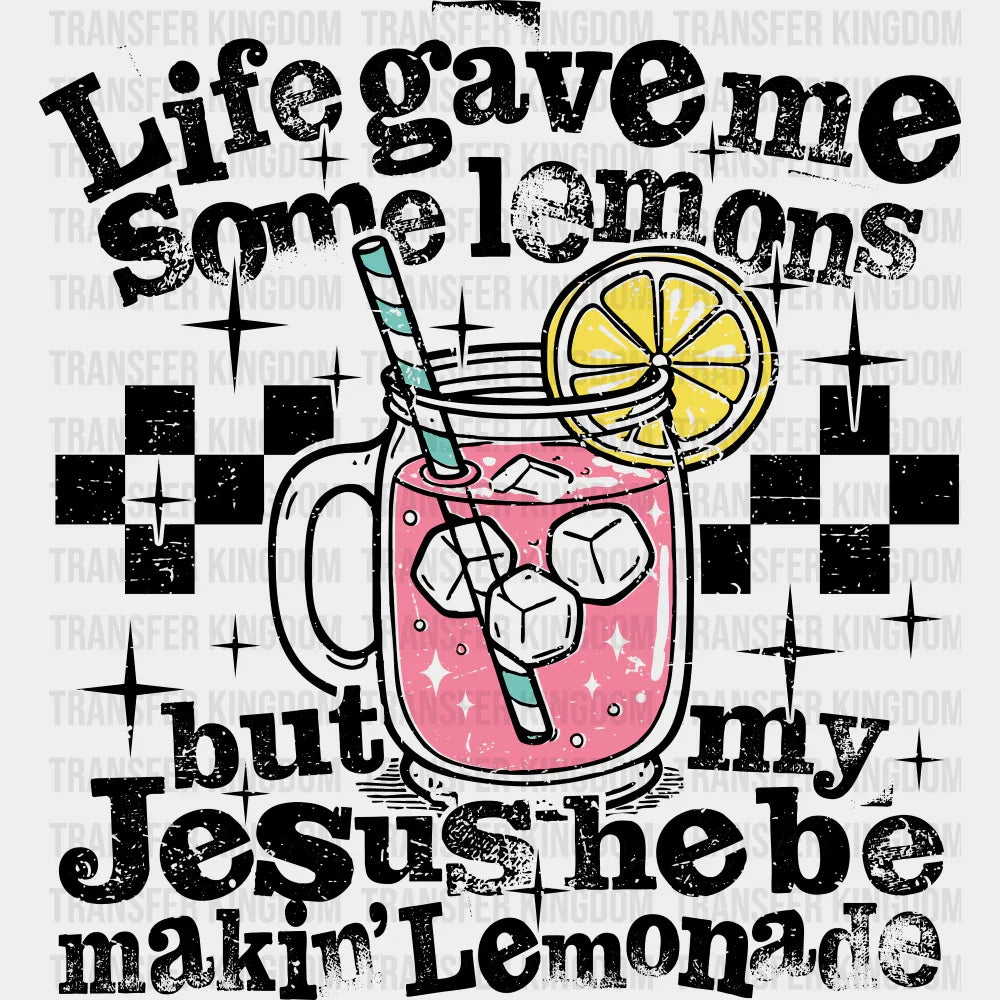 Jesus Be Makin’ Lemonade Christianity DTF Transfer Adult Unisex S & M (10’’) / Dark Color Design (See Imaging)