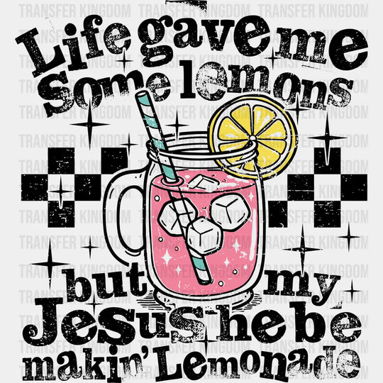 Jesus Be Makin’ Lemonade Christianity DTF Transfer Adult Unisex S & M (10’’) / Dark Color Design (See Imaging)