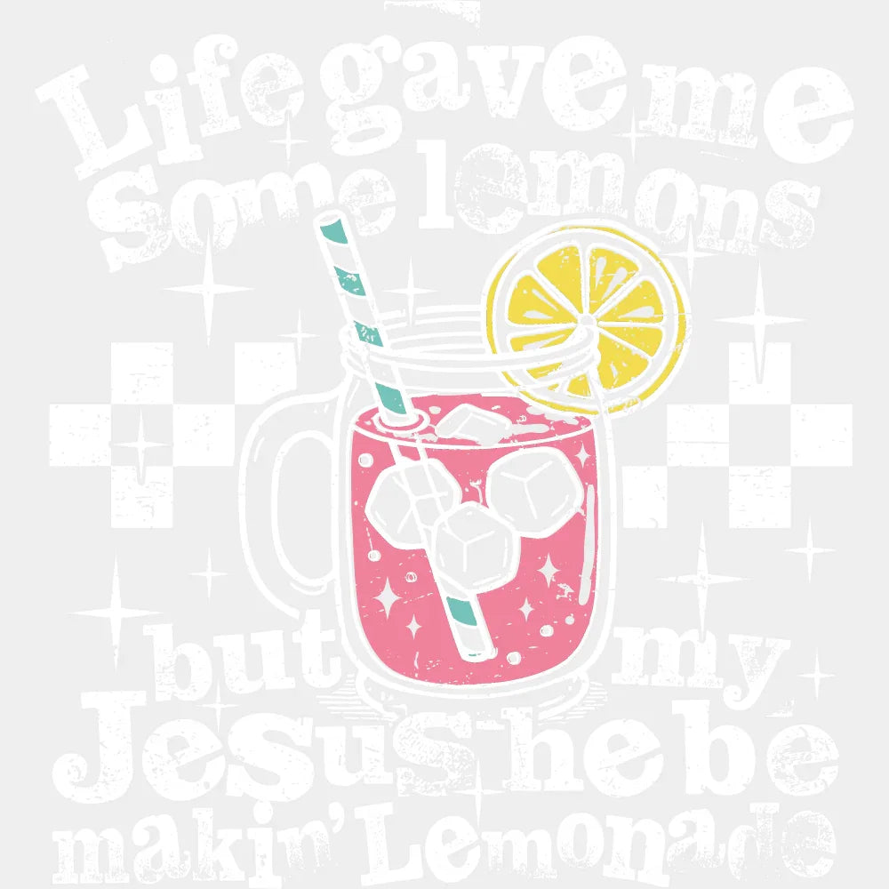 Jesus Be Makin’ Lemonade Christianity DTF Transfer Adult Unisex S & M (10’’) / Light Color Design (See Imaging)