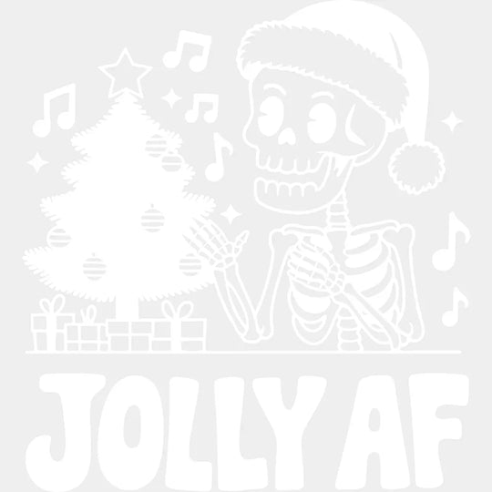 Jolly AF 4 Colors - Christmas DTF Transfer Adult Unisex - S & M (10’’) / Light Color Design (See Imaging)