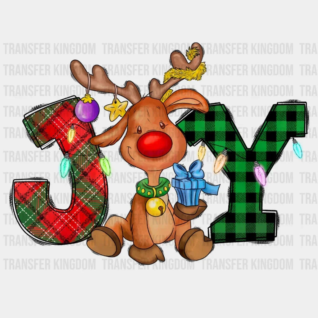 Joy Deer Christmas Design - Dtf Heat Transfer