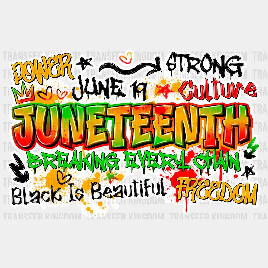 Juneteenth Black Is Beautiful - Dtf Heat Transfer Unisex S & M (10’) / Light Color Design (See