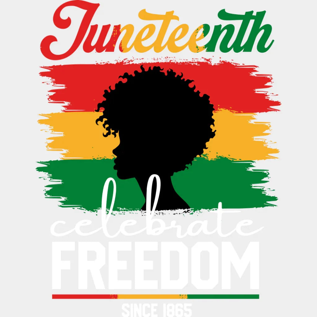 Juneteenth Celebrate Freedom Since 1865 - Juneteenth DTF Transfer Adult Unisex - S & M (10’’) / Light Color Design (See