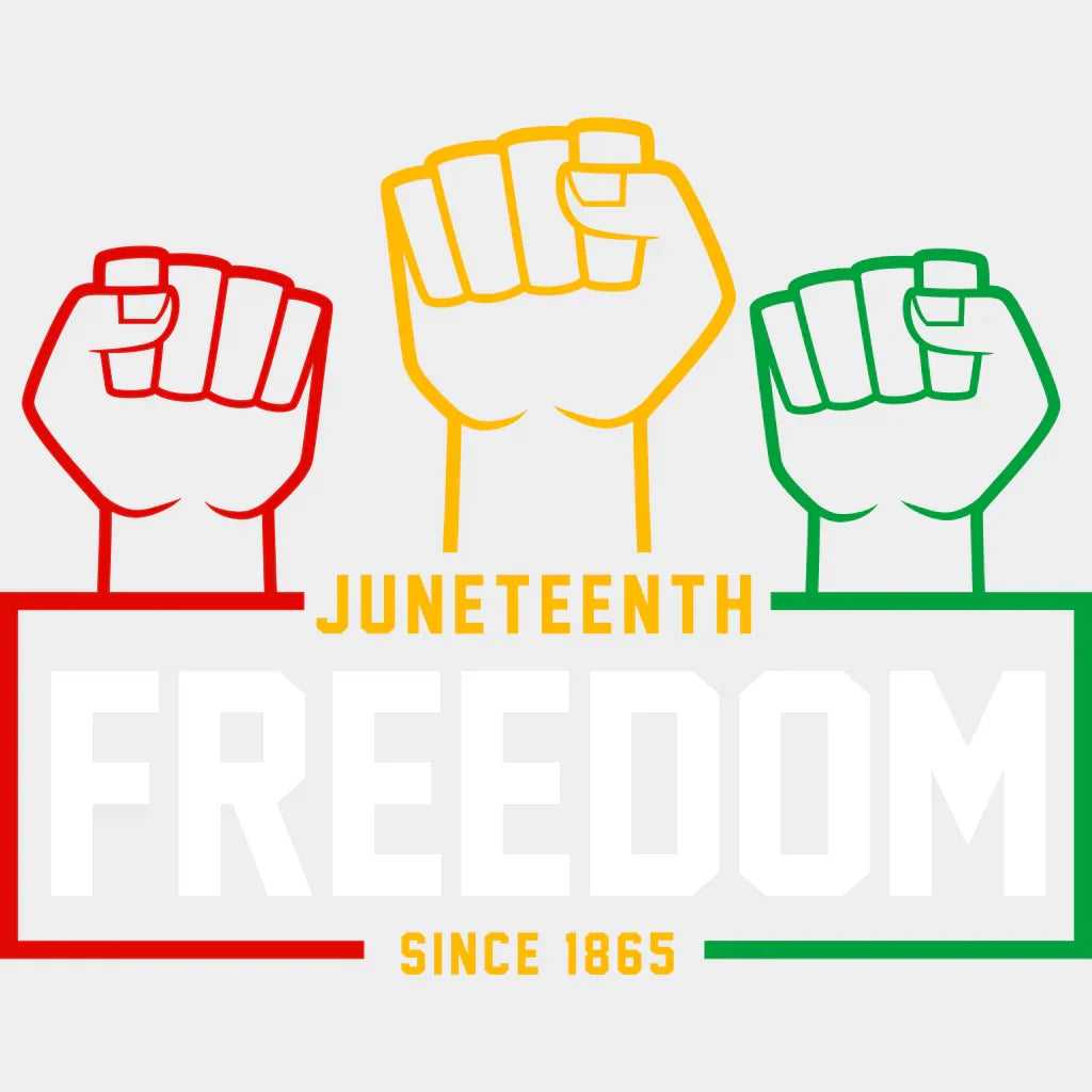 Juneteenth Freedom Since 1865 Black History design- DTF heat transfer - Transfer Kingdom