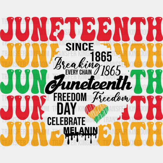 Juneteenth Head Silhouette - Juneteenth DTF Transfer Adult Unisex - S & M (10’’) / Dark Color Design (See Imaging)