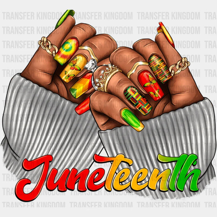 Juneteenth Nails Design - BLM design DTF heat transfer