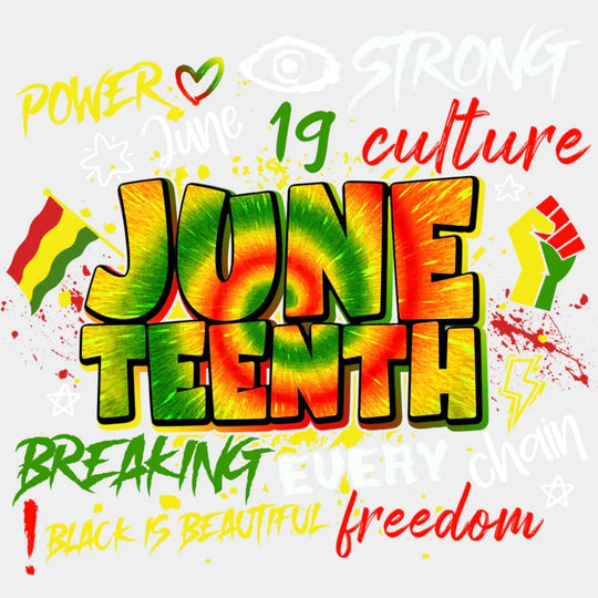 Juneteenth Retro Design - Juneteenth DTF Transfer Adult Unisex - S & M (10’’) / Light Color Design (See Imaging)