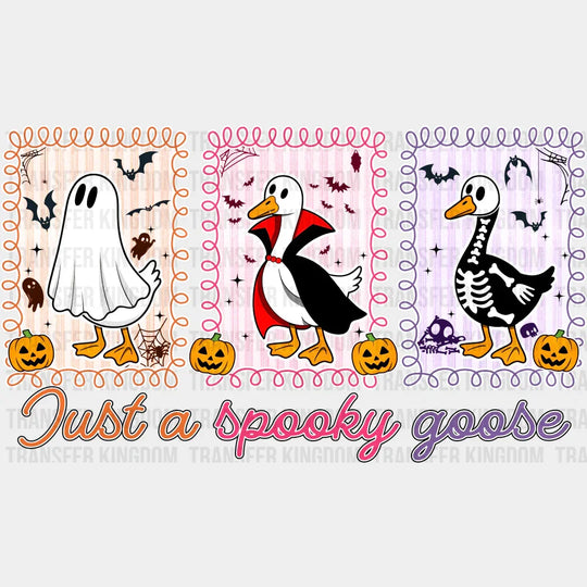 Just A Spooky Goose Colorful Design Halloween DTF Transfer