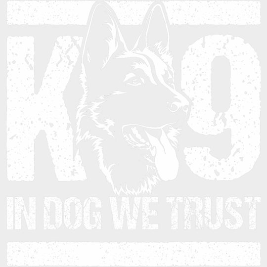 K9 In Dog We Trust - Police DTF Transfers transfer-kingdom Light Color Design (See Imaging)