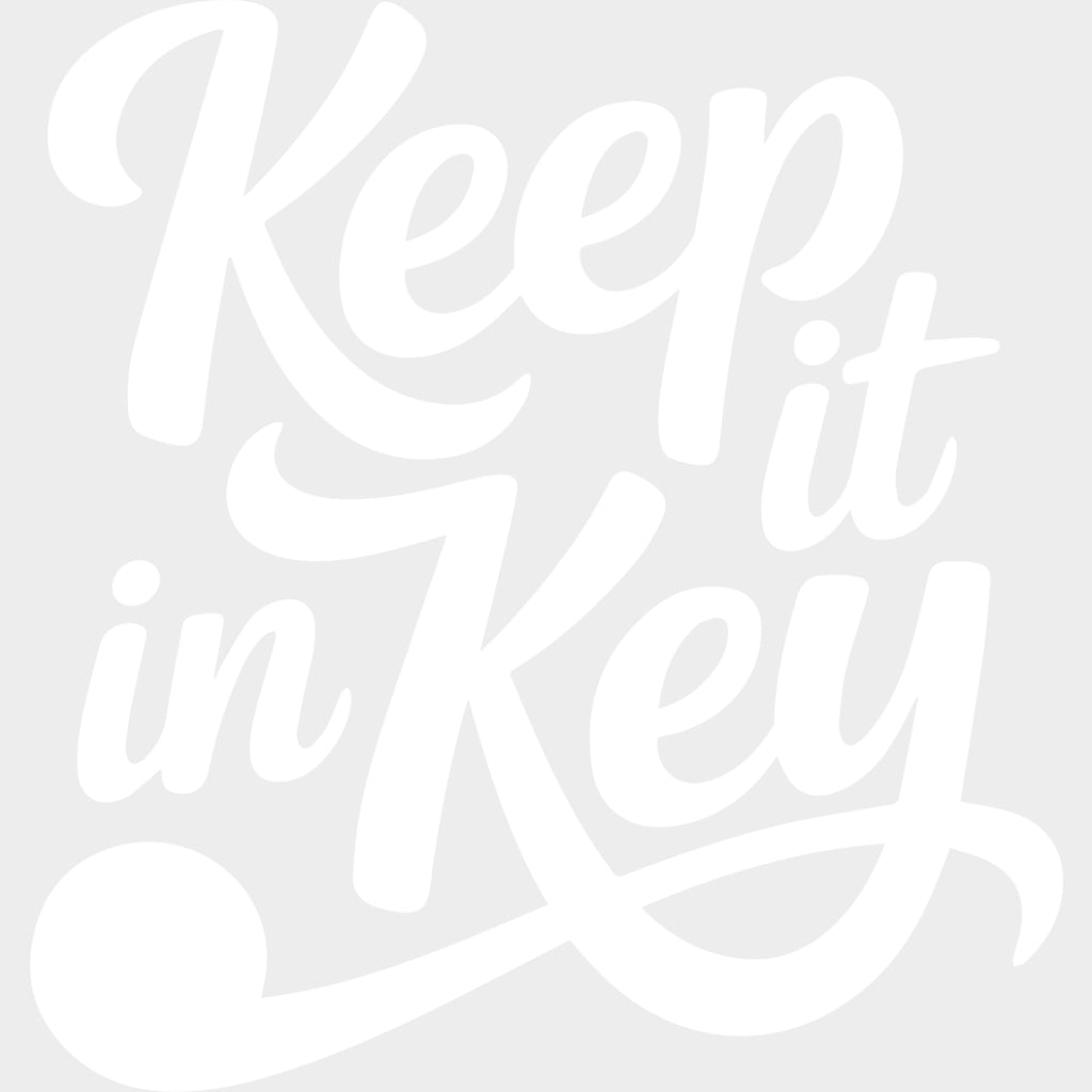 Keep It In Key - Music DTF Transfers - Adult Unisex - S & M (10’’) / Light Color Design (See Imaging)