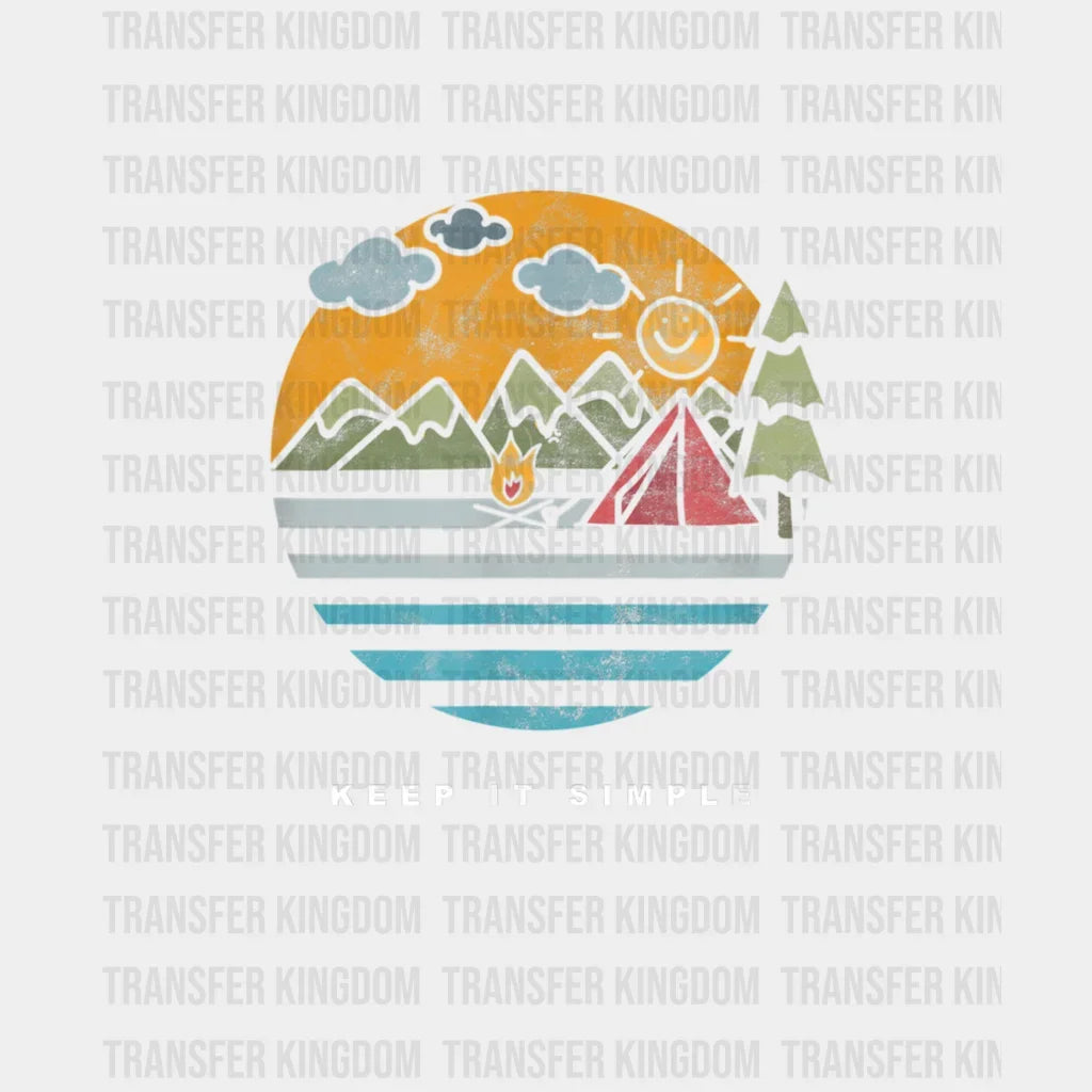Keep It Simple - Retro Mountains Design Dtf Heat Transfer