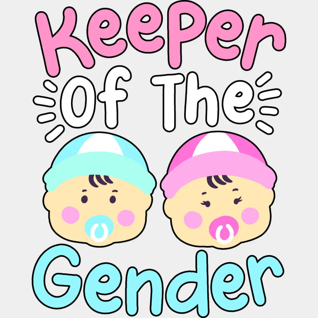 Keeper Of The Gender Baby - Reveal Dtf Heat Transfer Unisex S & M (10’’) / Dark Color Design