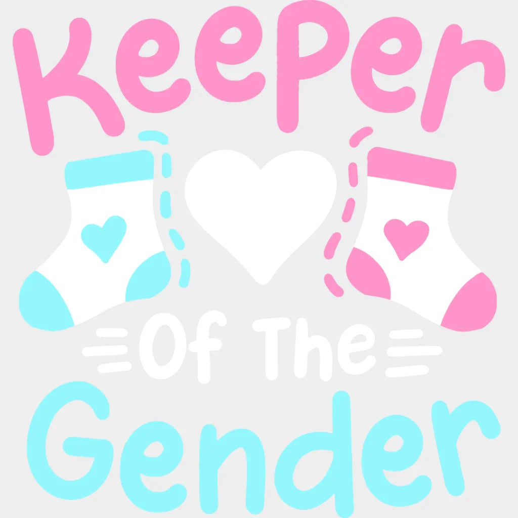 Keeper Of The Gender Socks - Reveal Dtf Heat Transfer Unisex S & M (10’’) / Light Color Design