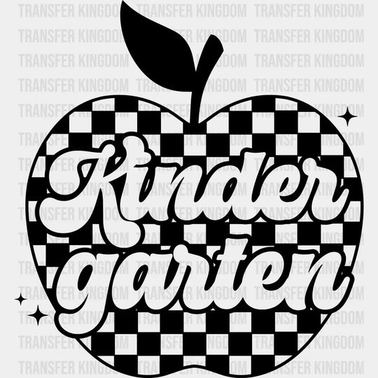 Kindergarten B&W - Back To School DTF Transfer Adult Unisex - S & M (10’’) / Dark Color Design (See Imaging)