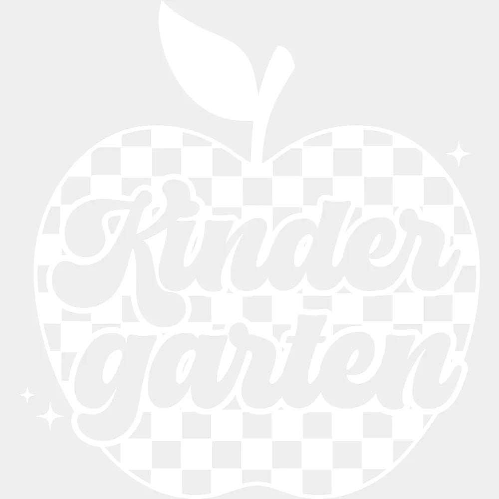 Kindergarten B&W - Back To School DTF Transfer Adult Unisex - S & M (10’’) / Light Color Design (See Imaging)