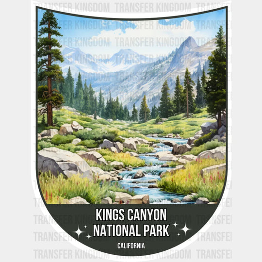 Kings Canyon National Park California - National Parks DTF Transfer