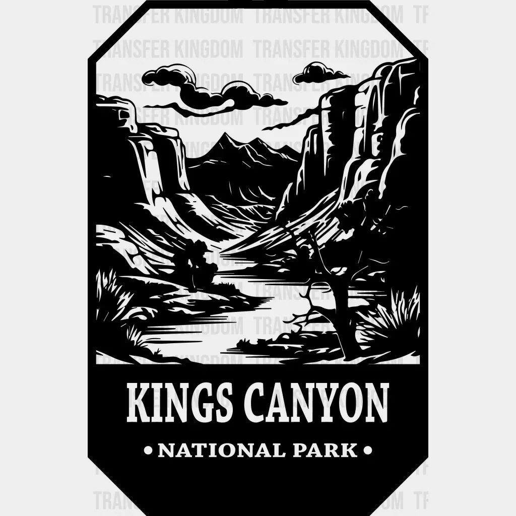 Kings Canyon National Park Design - Parks Dtf Transfers Unisex S & M (10’) / Dark Color See Imaging