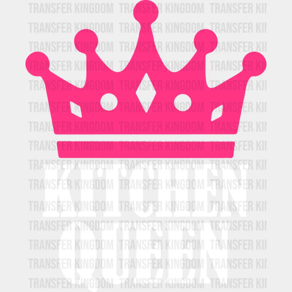 Kitchen Queen - Cooking Dtf Heat Transfer Unisex S & M (10’’) / Light Color Design See Imaging