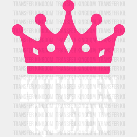 Kitchen Queen - Cooking Dtf Heat Transfer Unisex S & M (10’’) / Light Color Design See Imaging
