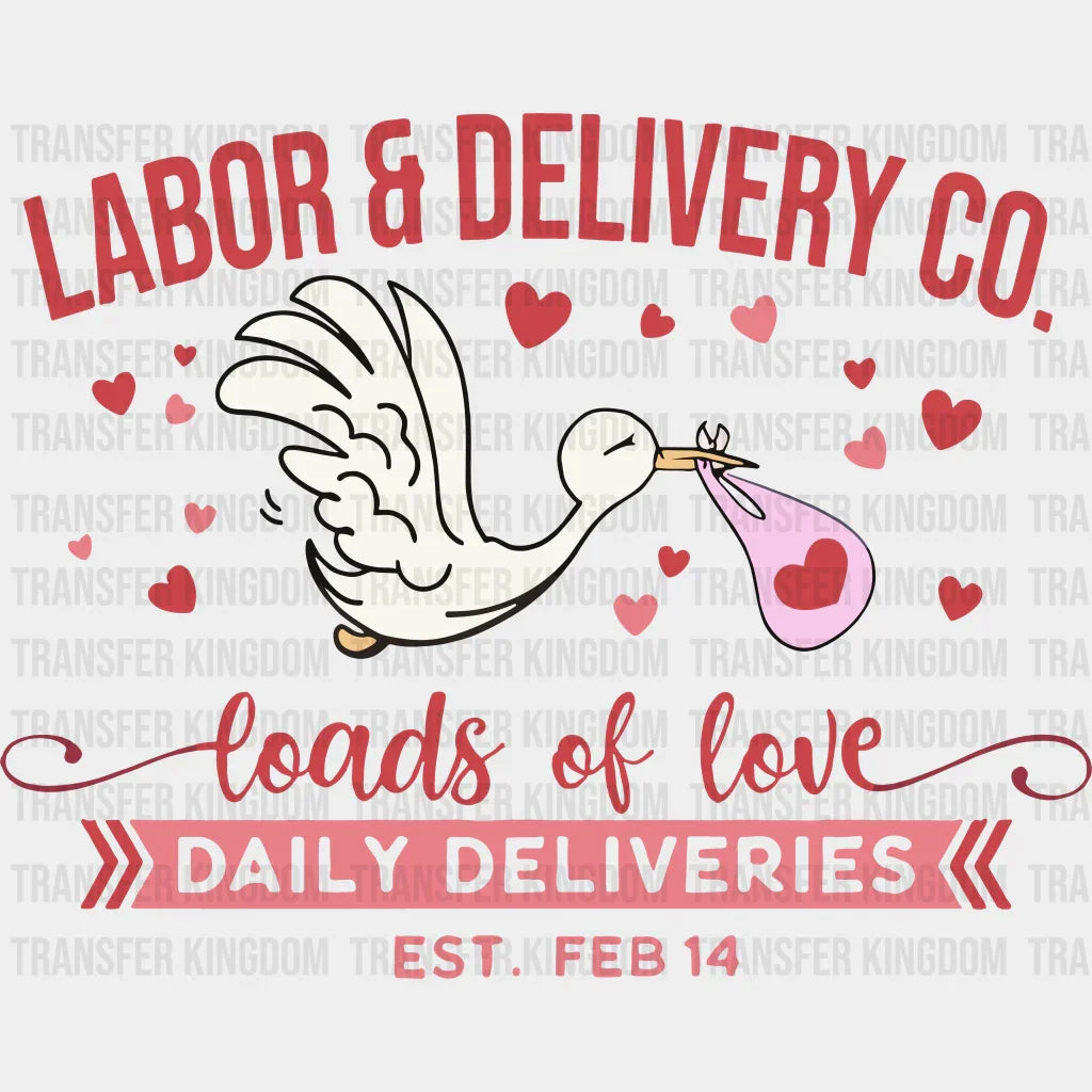 Labor And Delivery Co. Valentines Day Design - Dtf Heat Transfer