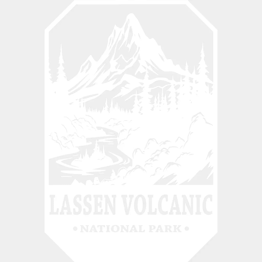 Lassen Volcanic National Park Design - Parks Dtf Transfers Unisex S & M (10’) / Light Color See